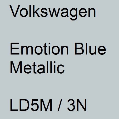 Volkswagen, Emotion Blue Metallic, LD5M / 3N.